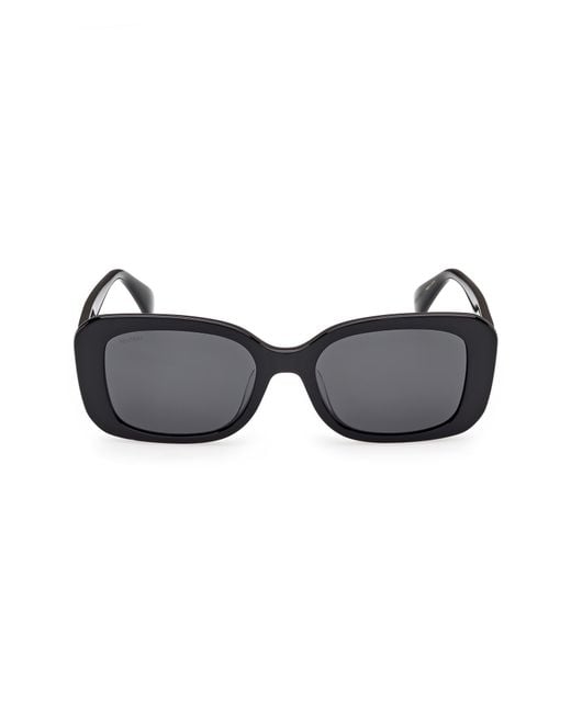 Max Mara Gray 54Mm Rectangular Sunglasses