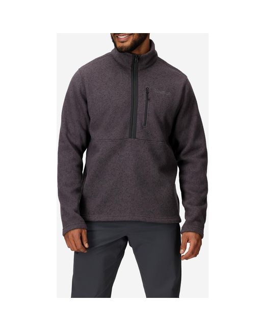 Marmot Men's Black Drop Line Half Zip Fleece Jacket