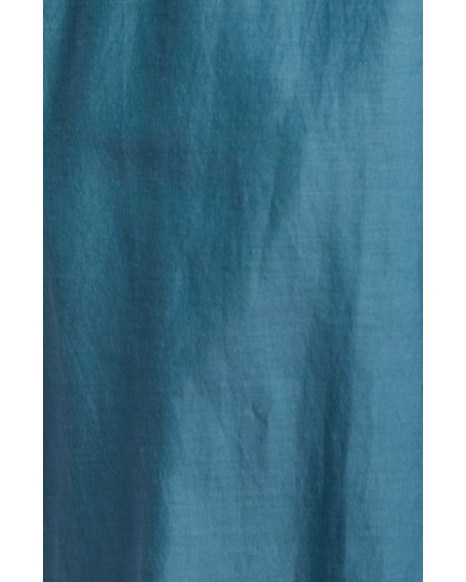 Nordstrom Blue Strappy Tie Waist Cotton & Silk Jumpsuit
