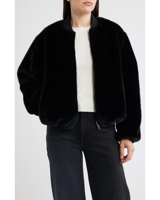 Sam Edelman Black Reversible Bomber Jacket
