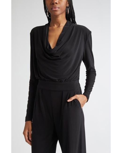 Ramy Brook Black Eden Cowl Neck Wide Leg Jumpsuit