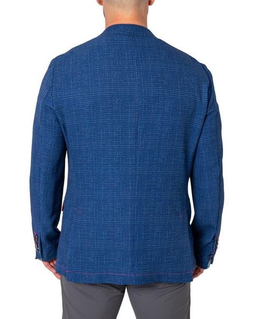 Maceoo Blue Unconstructed Squared Blazer for men