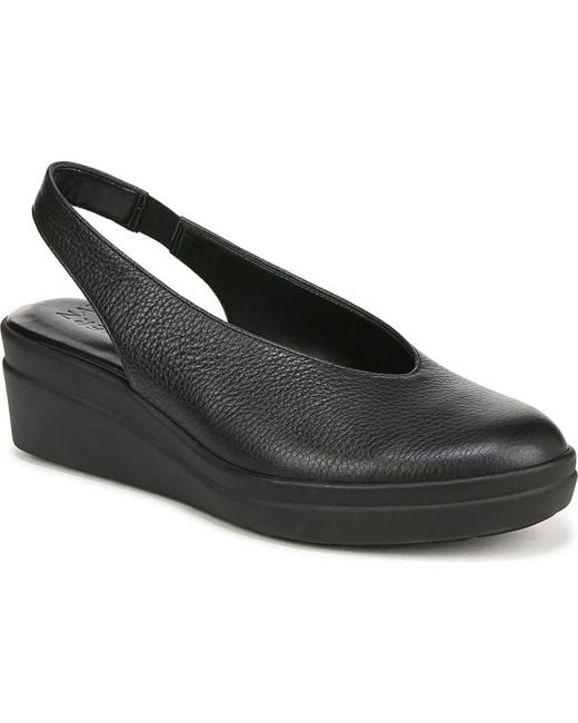 Naturalizer Black Sutton Slingback Platform Wedge Pump