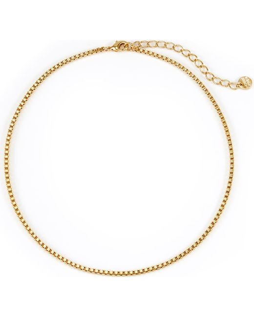 Brook and York White Emma Box Chain Choker