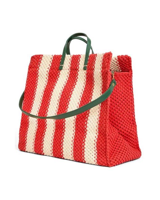 Clare V. Red Simple Crochet Tote