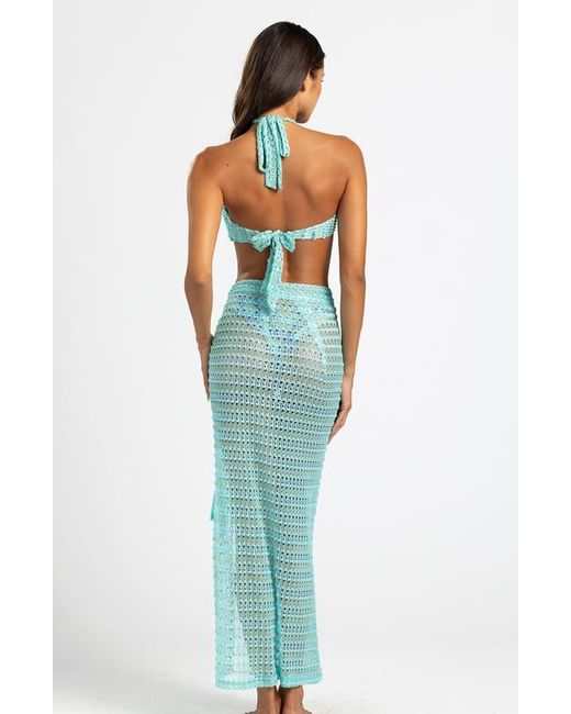 Beach Bunny Swimwear Blue Camden Wrap Top