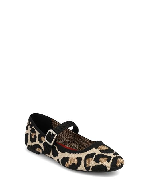 MIA Black Brita-C Knit Mary Jane Flat