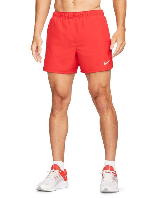 Nike Red Dri-fit Challenger 5-inch Brief Lined Shorts for men