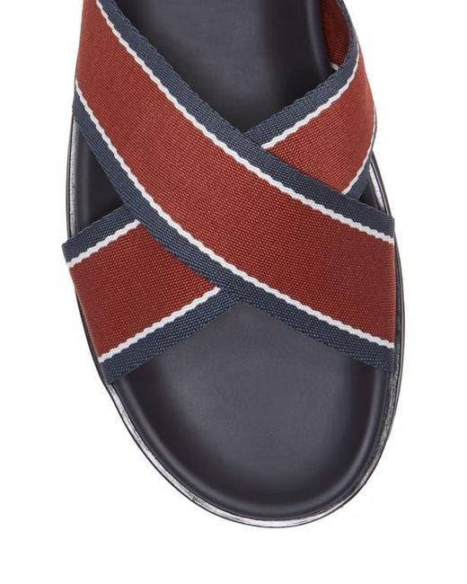 Vince Camuto Brown Perynne Crossover Slide Sandal for men