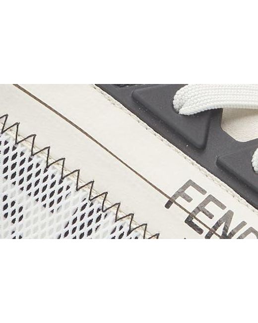 Fendi White Flow Low Top Sneaker for men
