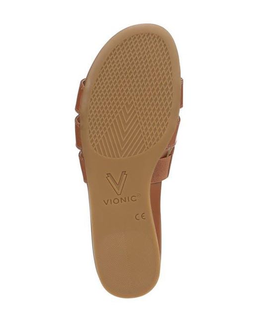 Vionic Brown Glendora Slide Sandal