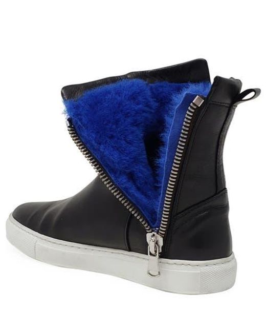 Madison Maison Black Double Zip Shearling Boot