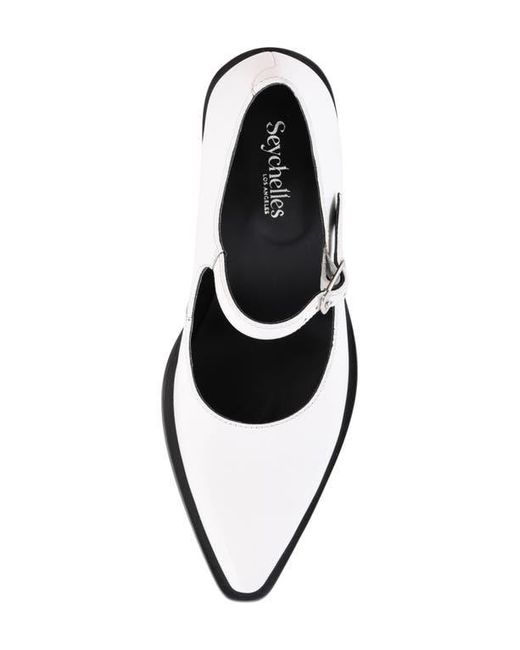 Seychelles White Sparks Pointed Toe Mary Jane Pump