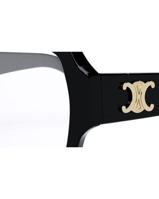 Céline Black Triomphe 52Mm Square Reading Glasses