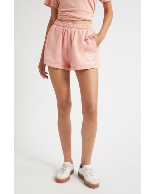 Sporty & Rich Pink California Emblem Disco Graphic Shorts