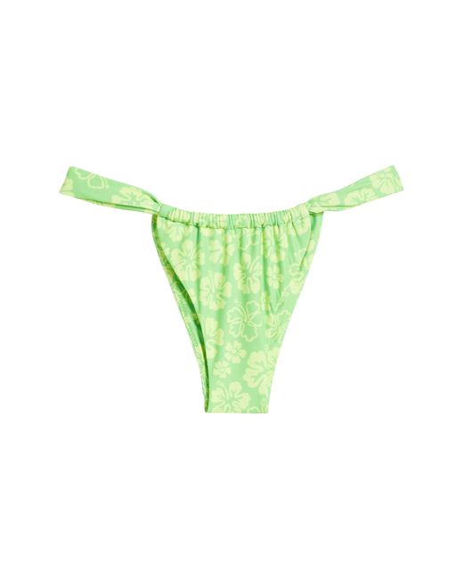 Kulani Kinis Green Ruched Thong Bikini Bottoms