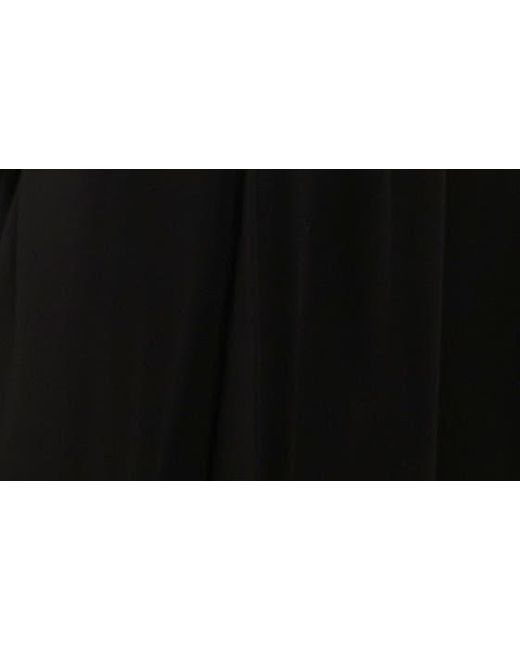 Vince Camuto Black Chiffon Overlay Sleeveless Midi Dress
