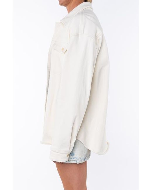 Ariko Natural Gender Inclusive Bucky Split Hem Shirt Jacket