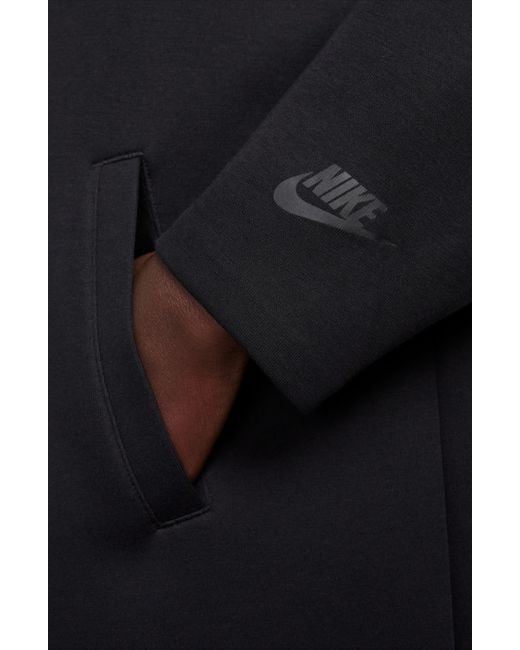 Nike Black Sportswear Oversize Tech Scuba Knit Duster