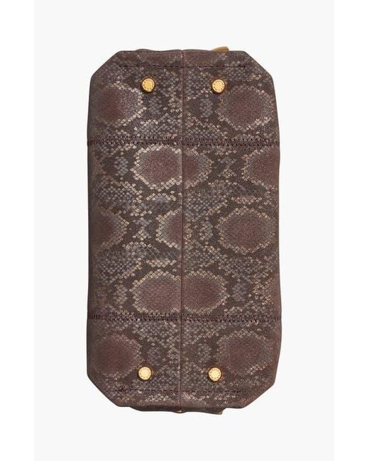 Donna Karan Brown Cashmere Python Suede Crossbody