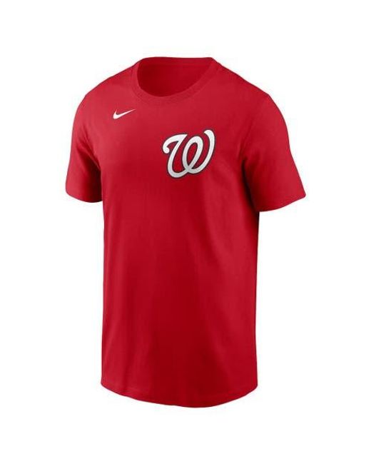 Nike Red Dylan Crews Washington Nationals Fuse Name & Number T-Shirt for men