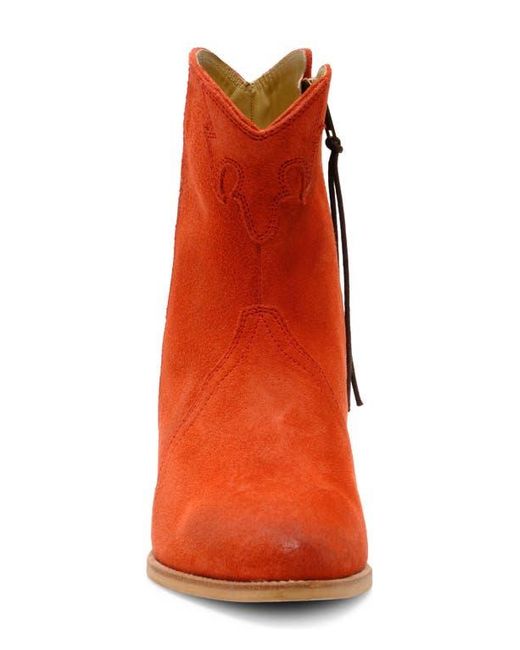 Free People Red New Frontier Western Bootie