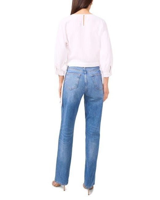 1.STATE White Side Tie Top