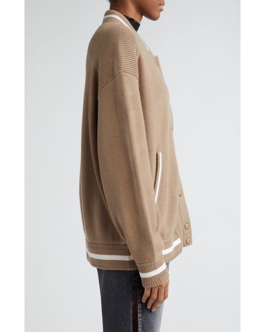 Givenchy Brown Cashmere Varsity Cardigan