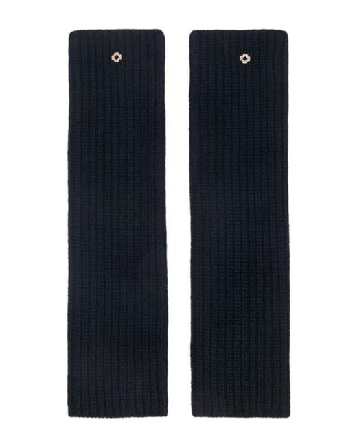 Maje Black Wool And Cashmere Gloves