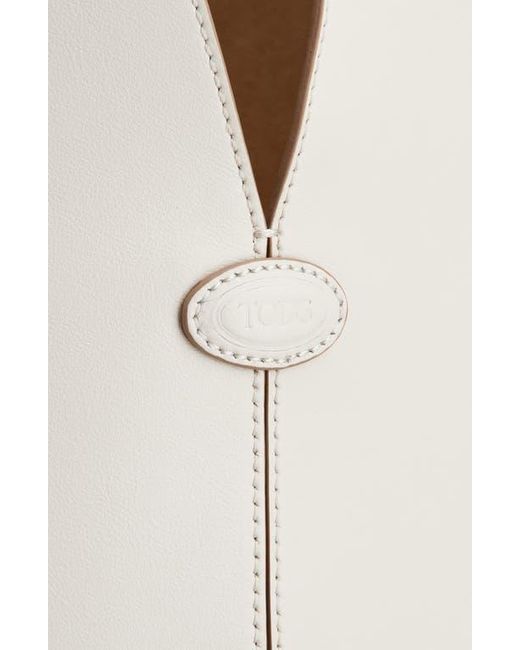 Tod's White Small Sacca Leather Bucket Bag