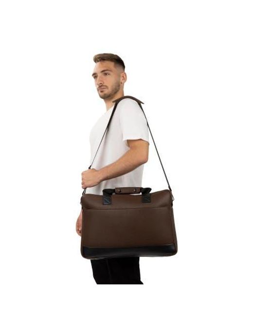 Bugatti Brown Central Briefcase