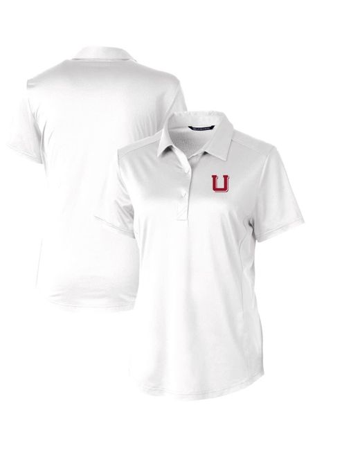 Cutter & Buck White Utah Utes Vault Prospect Textured Stretch Polo At Nordstrom