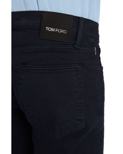 Tom Ford Blue Stay Press Slim Fit Jeans for men