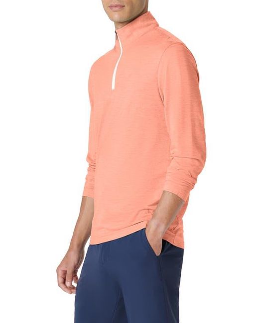 Bugatchi Blue Quarter Zip Performance Pullover for men