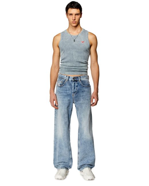 DIESEL Blue Diesel 2001 D-macro Straight Leg Jeans for men