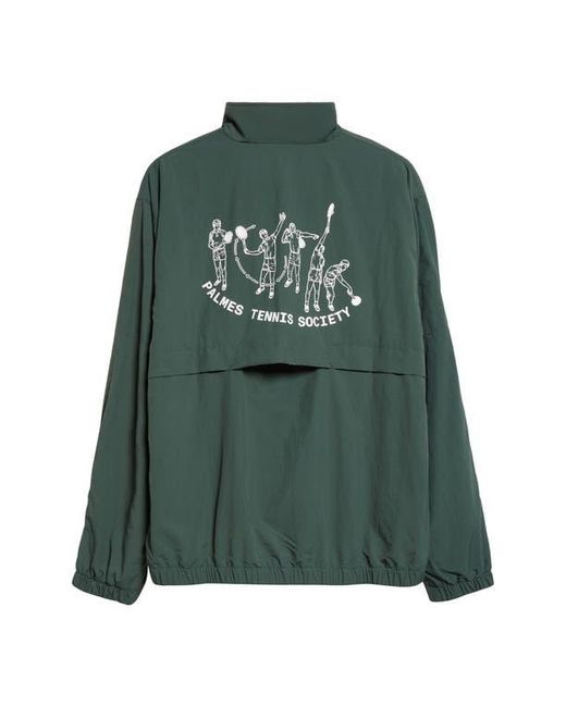Palmes Green Practice Recycled Nylon Track Jacket for men