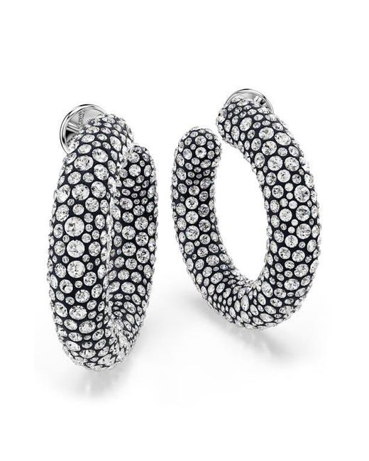 Swarovski Black Sublima Hoop Earrings