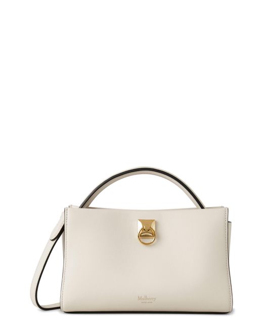 Mulberry Natural Mini Iris Micro Classic Grained Leather Crossbody Bag