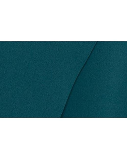 Xscape Evenings Green Off The Shoulder Ruffle Scuba Gown