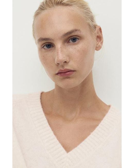 Mango Natural V-Neck Sweater