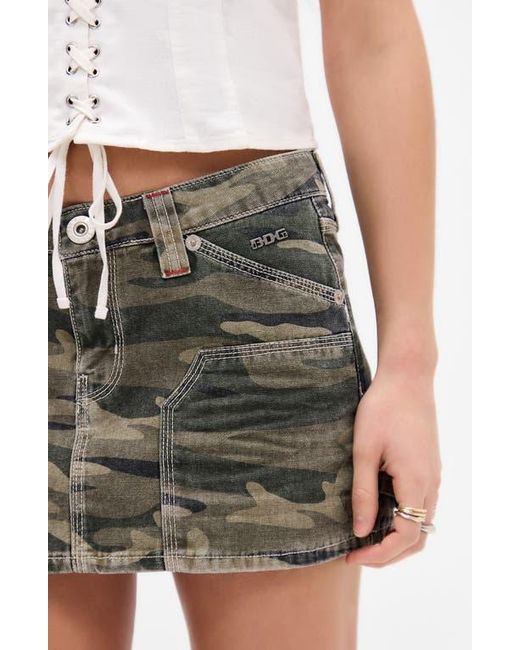 BDG Green Low Rise Carpenter Denim Miniskirt