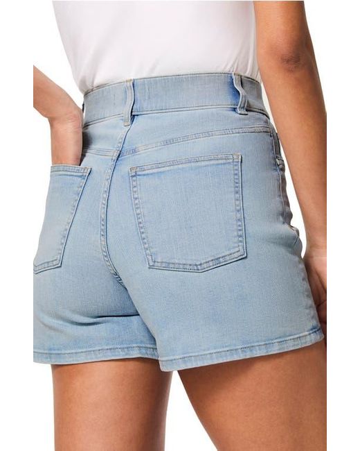 Spanx Blue Pull-On High Waist Denim Shorts
