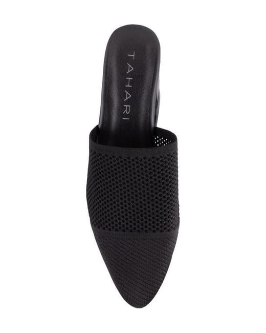 Tahari Black Santorini Knit Mule