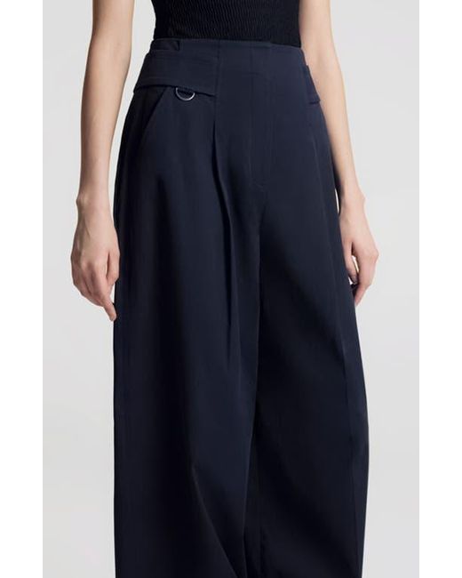 A.L.C. Blue Elliot Hollywood Waist Stretch Cotton Pants