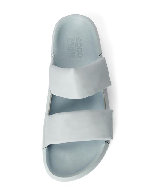 Ecco White Cozmo Pf Water Resistant Slide Sandal