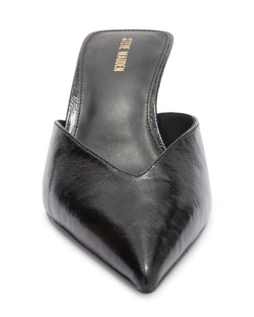 Steve Madden Black Mod Pointed Toe Mule Pump