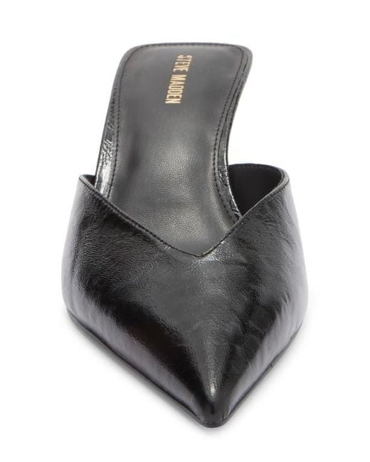 Steve Madden Black Mod Pointed Toe Mule Pump