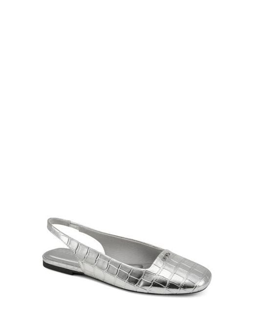 DKNY White Darrow Slingback Flat