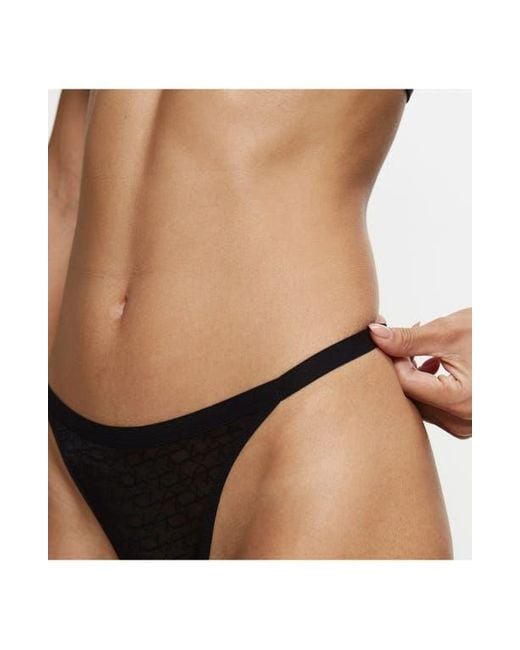 Triumph Black Signature Sheer Thong Panties