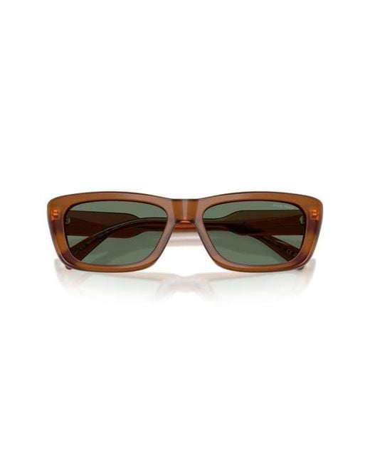 Miu Miu Green 56Mm Rectangular Sunglasses